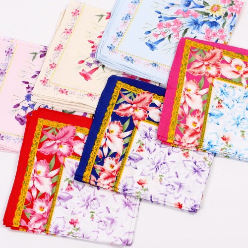 Платки носовые женские батистовые 40*40