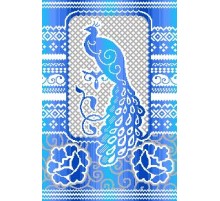 Полотенце махровое жаккардовое пестротканое Павлин 3143