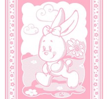 Полотенце махровое жаккардовое пестротканое Заюшка 4880