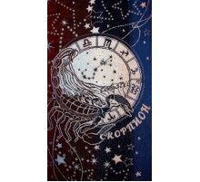 Полотенце махровое жаккардовое пестротканое Скорпион 7570