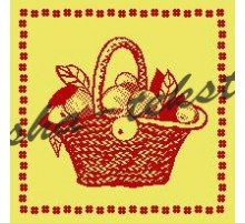 Салфетка махровая пестротканая жаккардовая Корзина 1442