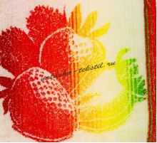 Салфетка махровая пестротканая жаккардовая Клубника 4225