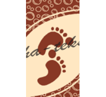 Полотенце махровое жаккардовое пестротканое Ножки-2 3486