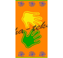 Полотенце махровое пестротканое жаккардовое Ручки 2124