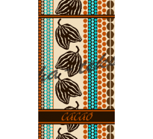 Полотенце махровое жаккардовое пестротканое Какао 3196