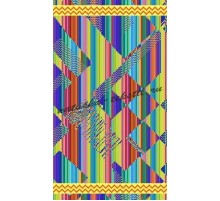 Полотенце махровое жаккардовое пестротканое Ромбы 2330