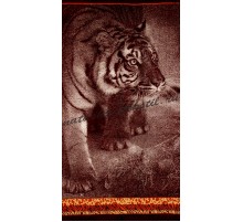 Полотенце махровое пестротканое жаккардовое Тигр 3623