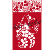 Полотенце махровое жаккардовое пестротканое Узорная смородина 3440