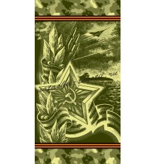 Полотенце махровое птк. жак. 4380, Армейская звезда