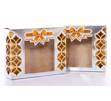Подарочная коробка Сетка Золотая Б/2Л