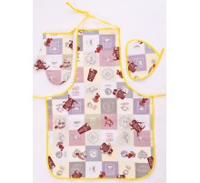 Набор рогожка - фартук, прихватка, варежка НР04