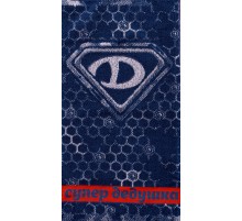 Полотенце махровое жаккардовое пестротканое Супер дедушка 5906