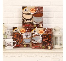 Набор вафельных полотенец Купон 50х63 см 2 штуки в коробке Кофейная история в ассортименте