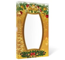 Коробка подарочная Шоколадка Золотой серпантин Р