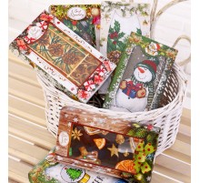 Набор полотенец рогожка 40х75 см в шоколадке Новогодний