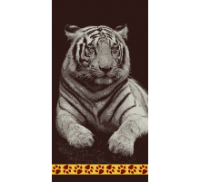 Полотенце махровое пестротканое жаккардовое Тигр 2308