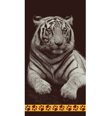 Полотенце махровое пестротканое жаккардовое Тигр 2308