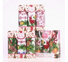 Набор полотенец рогожка 40х75 см в коробке 3 штуки 11798 бм