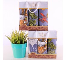 Набор вафельных полотенец Купон 50х63 см 3 штуки в коробке ВК 515 ад в ассортименте