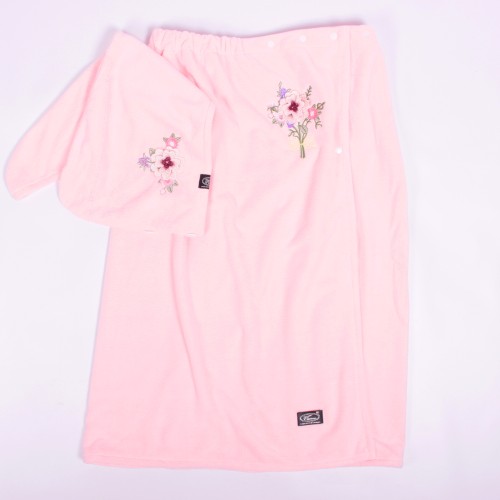 Набор сауна микрофибра женская+тюрбан Букет 98-723 №3 в Санкт-Петербурге