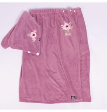 Набор сауна микрофибра женская+тюрбан Букет 98-723 №1