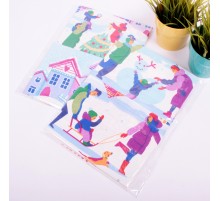 Набор полотенец рогожка Купон 50х63 см в пакете 3 штуки НРП 140 ад