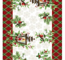 Салфетка-дорожка на стол хлопковая Фонарики 29124-1 тк