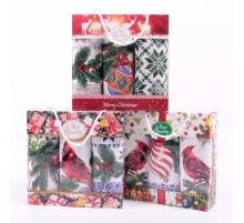 Набор полотенец рогожка 40х75 см в коробке 3 штуки 11090