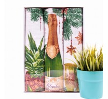 Набор вафельных полотенец Купон 50х63 см в коробке 3 штуки 29107-2 Тейково