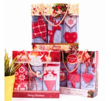 Набор полотенец рогожка 40х75 см в коробке 3 штуки 10731-1 ад