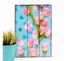 Набор вафельных полотенец Купон 50х63 см в коробке 3 штуки 5611-1 Тейково