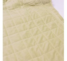 Покрывало стеганое велюр Клетка Тон-15 В-070В