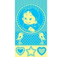 Полотенце махровое жаккардовое пестротканое Мальчик 3559