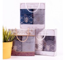 Набор махровых полотенец Кортик 2 штуки Д-Х-М-434 в сумочке Р+Р