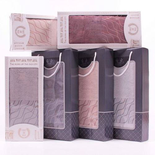 Набор полотенце махровое 88-758 88-759 в коробке Б