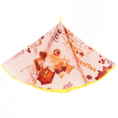 Вафельное полотенце круглое D65 946-1П рд из Иваново