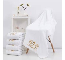 Полотенце махровое детское Крестильное Y-159 вид 1 золото с бордюром