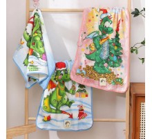 Полотенце из микрофибры с карабином Новогодний дракончик JZ9-840 Р Акция