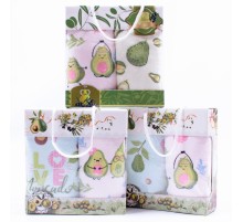 Набор полотенец из микрофибры Авокадо 998-223 в сумочке МР+МР