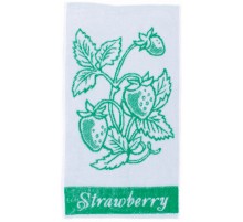 Полотенце махровое жаккардовое пестротканое Клубника 7378