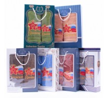 Набор махровых полотенец 23В-854 в коробке Б+Л