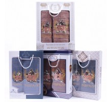 Набор махровых полотенец 23 Февраля Звезда D651-Х651 в коробке Б+Л