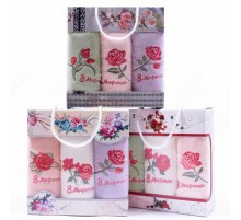 Набор полотенец из микрофибры 3834 в сумочке Р+Р+Р