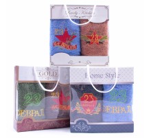 Набор махровых полотенец Т-23 в сумочке Р+Р