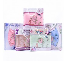 Набор полотенец из микрофибры 8 Марта веточка Розы 38002 в коробке Л