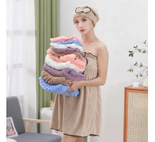 Набор 2-х предметный сауна микрофибра женская + чалма  В-А010  в ассортименте