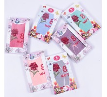 Полотенце микрофибра Георгина на 8 Марта А-В-С-F-179 в шоколадке Р