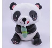 Плед сумка велсофт детский Игрушка Панда 8033-3 грязные пятна