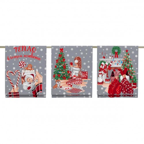 Вафельное полотенце Купон 50х63 см 1 штука в коробке шоколадке 62114-2 тк
