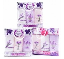 Набор полотенец из микрофибры Нежная лаванда X-F-06 в сумочке МР+МР+МР